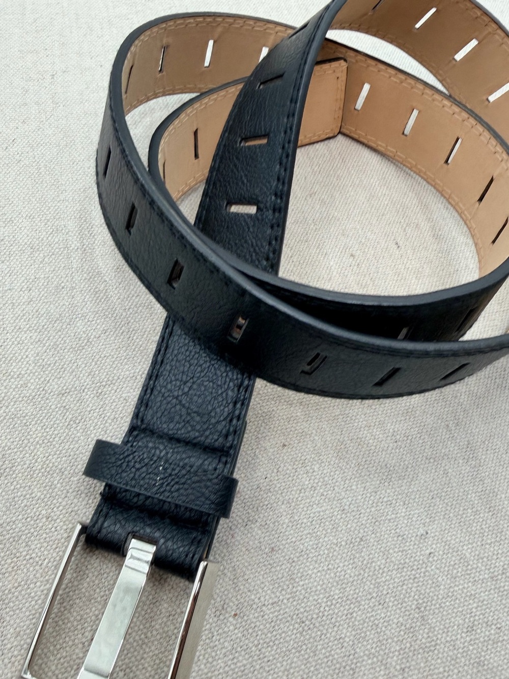 Wide prong harness, buckle belt-45”